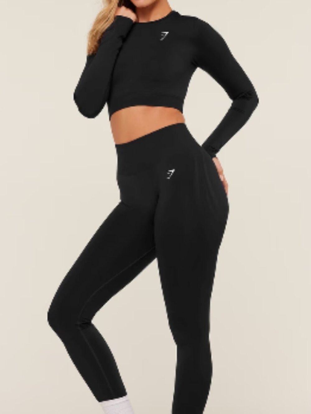 Everyday Seamless Long Sleeve Crop Top size M, Everyday Seamless Leggings size L